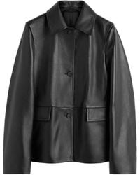 TOTEME - Grained Leather Jacket - Lyst