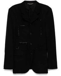 Comme des Garçons - Distressed Detail Blazer - Lyst