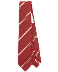 Thom Browne - Cravate En Soie Mélangée À Rayures - Lyst
