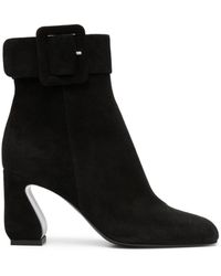 SI ROSSI - 85mm Square-toe Leather Boots - Lyst