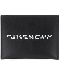Givenchy Tarjetero con estampado del logo con diseño dividido - Negro