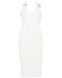 Coperni - C-logo ribbed midi dress - Lyst