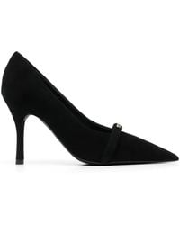 Furla - 80Mm Logo-Plaque Leather Pumps - Lyst