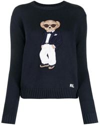 Ralph Lauren - Pull En Coton À Logo Tuxedo Bear - Lyst