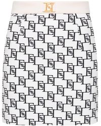 Elisabetta Franchi - Macro Logo Mini Skirt - Lyst