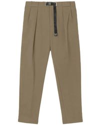 White Sand - Buckle-Fastening Pleated Trousers - Lyst