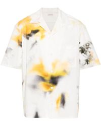 Alexander McQueen - Camisa bowling Obscured Flower - Lyst