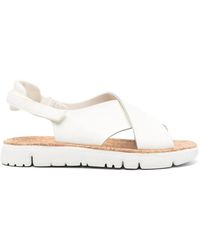 Camper - Oruga Crossover-Strap Leather Sandals - Lyst