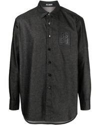 Raf Simons - Logo-patch Long-sleeve Shirt - Lyst