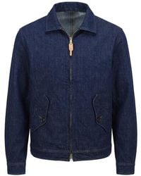 Ceccarelli - Zip-Up Denim Jacket - Lyst