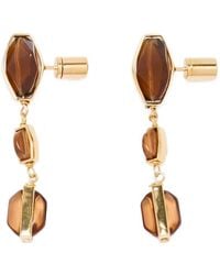 Jil Sander - Pendientes con colgante de ámbar - Lyst