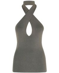 FEDERICA TOSI - Keyhole Halterneck Top - Lyst