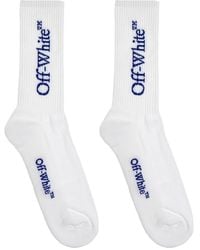Off-White c/o Virgil Abloh - Logo-Embroidered Cotton Socks - Lyst