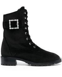 Stuart Weitzman - 40mm Buckle-fastening Lace-up Boots - Lyst