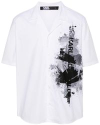 Karl Lagerfeld - Logo-print Poplin Shirt - Lyst