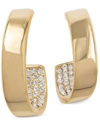 Guess - Madison Crystal-Embellished Half-Hoop Earrings - Lyst