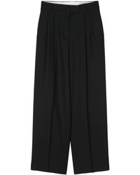 Officine Generale - Pleated Tapered Trousers - Lyst