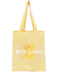 Palm Angels - Rafia Logo Shopping Bag - Lyst