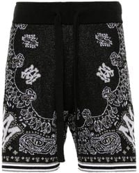 Amiri - Bandana-jacquard Knitted Shorts - Lyst
