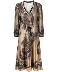 Etro - Paisley-print Virgin-wool Midi Dress - Lyst