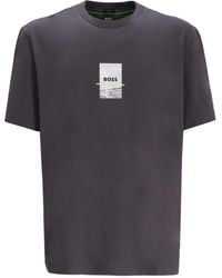 BOSS - Camiseta de algodón con logo estampado - Lyst