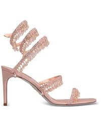 Rene Caovilla - Cleo Crystal-Embellished Sandals - Lyst