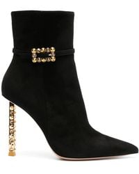 Gianvito Rossi - Wonder 105Mm Suede Boots - Lyst
