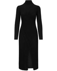 Violante Nessi - Ribbed-Knit Front-Slit Dress - Lyst