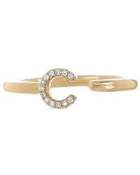 Dana Rebecca - 14K C Single Initial Diamond Ring - Lyst