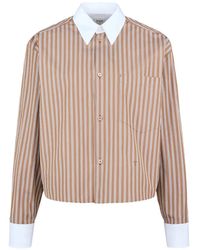 Tod's - Camicia Crop A Righe - Lyst