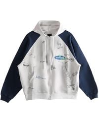 Balenciaga - Banana Raglan Oversized Zip Graphic Hoodie - Lyst