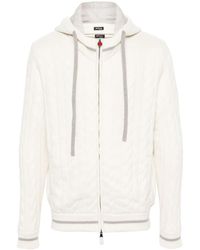 Kiton - Cable-Knit Cashmere Hooded Jacket - Lyst