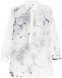 Y's Yohji Yamamoto - Viyella Sheer Blouse - Lyst