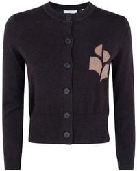 Isabel Marant - Newton Logo-Intarsia Cardigan - Lyst