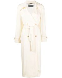 Alberta Ferretti - Double-Breasted Trench Coat - Lyst