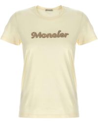 Moncler - Logo Embroidery T-Shirt - Lyst
