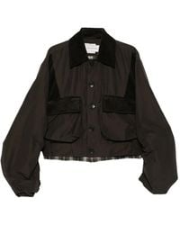 Feng Chen Wang - Corduroy-Collar Gathered-Sleeve Jacket - Lyst