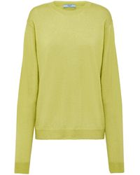 Prada - Kaschmirpullover Mit Rundem Ausschnitt - Lyst