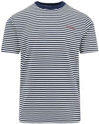 MC2 Saint Barth - Portofino Striped Embroidered-Logo T-Shirt - Lyst