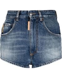 DSquared² - Logo-Patch Denim Shorts - Lyst