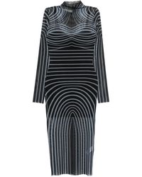 Patrizia Pepe - Abstract-Print Tulle Midi Dress - Lyst