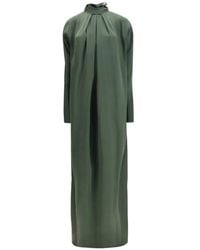 Petar Petrov - Tie-Neck Semi-Sheer Midi Dress - Lyst