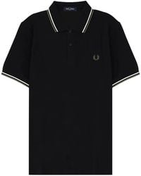 Fred Perry - Polo Rayé À Motif Brodé Laurel Wreath - Lyst