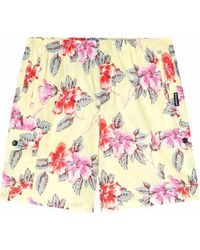 Palm Angels - Hibiscus-print Cargo Swim Shorts - Lyst