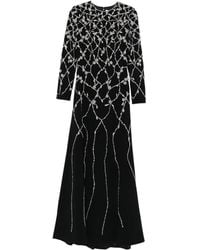 Dina Melwani - Abito Lungo Con Decorazione - Lyst