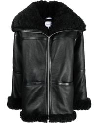 Halfboy - Panelled Zip-Up Leather Jacket - Lyst