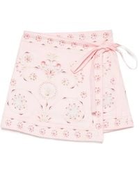 Agua Bendita - Luna Playa Wrap Mini Skirt - Lyst