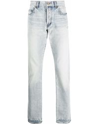 Saint Laurent - Light-wash Straight-leg Jeans - Lyst