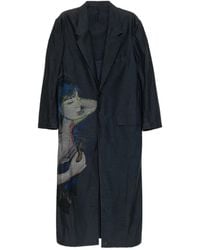 Yohji Yamamoto - Graphic-Print Coat - Lyst