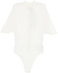 David Koma - Body À Fleurs En Dentelle Et Mancherons - Lyst